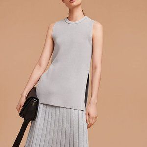 Wilfred Light Palmier Sleeveless Sweater w/ Side Slits